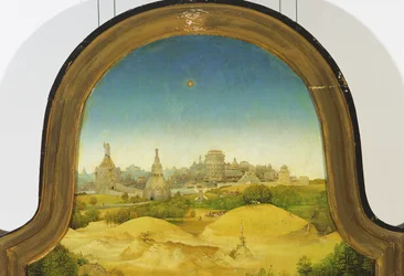 De aanbidding der wijzen, detail van de achtergrond (detail)